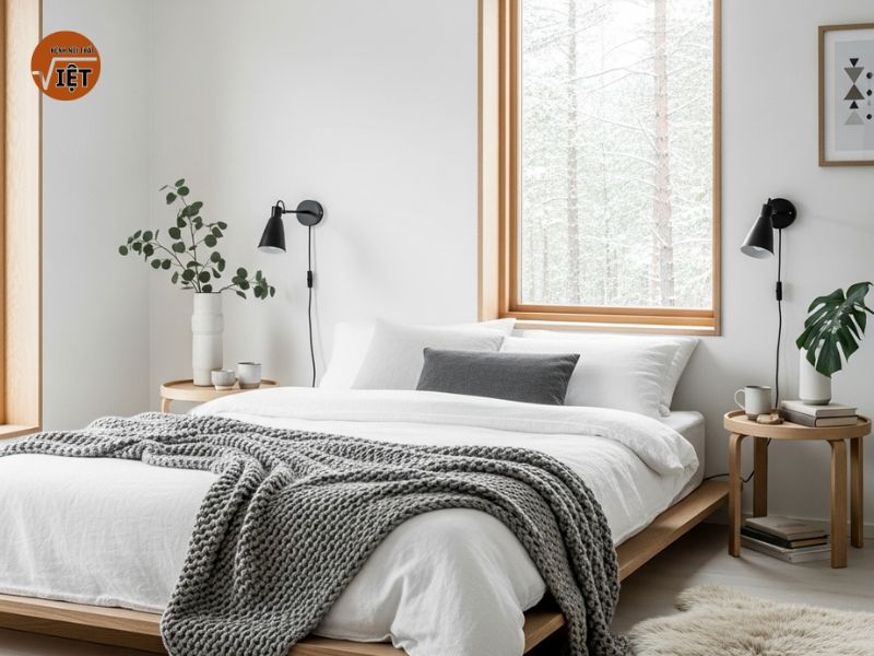 phòng ngủ bắc âu Scandinavian
