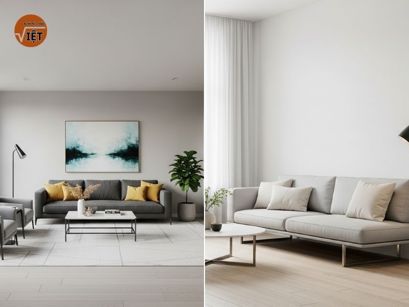so sánh phong cách hiện đại và Minimalism