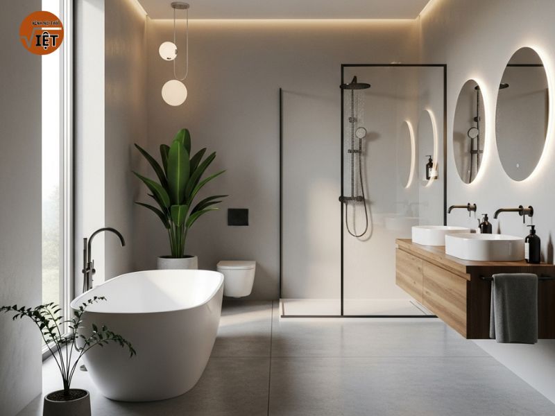 hình ảnh nhà tắm cúc đẹp kết hợp với thiết kế