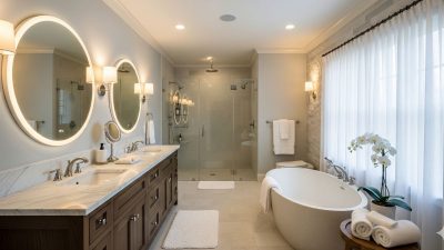 thiết kế nội thất phòng tắm hiện đahi và sang trọng