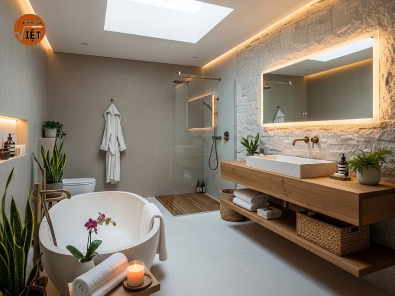 thiết kế nội thất phòng tắm hiện đại
