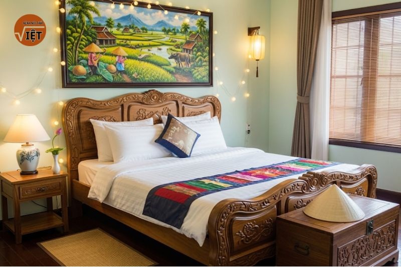 trang trí phòng ngủ với đèn decor