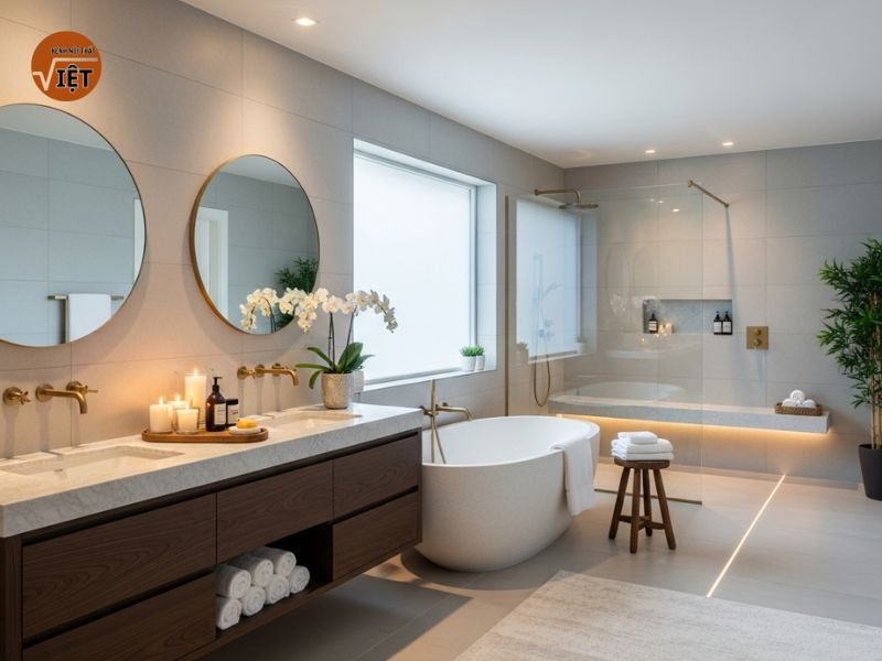 trang trí nội thất phòng tắm sang trọng