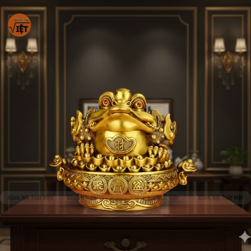 hình ảnh cóc 3 chân phong thủy bằng đồng