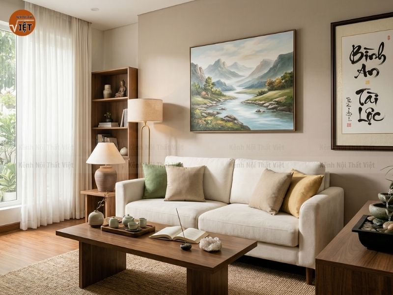 Trang trí nội thất phòng khách chuẩn phong thủy