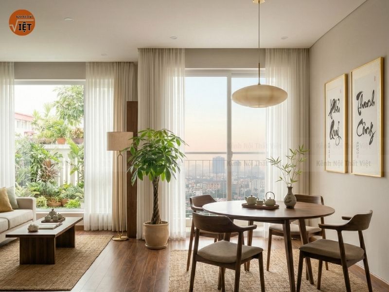 Hình minh họa thiết kế nội thất theo phong thủy