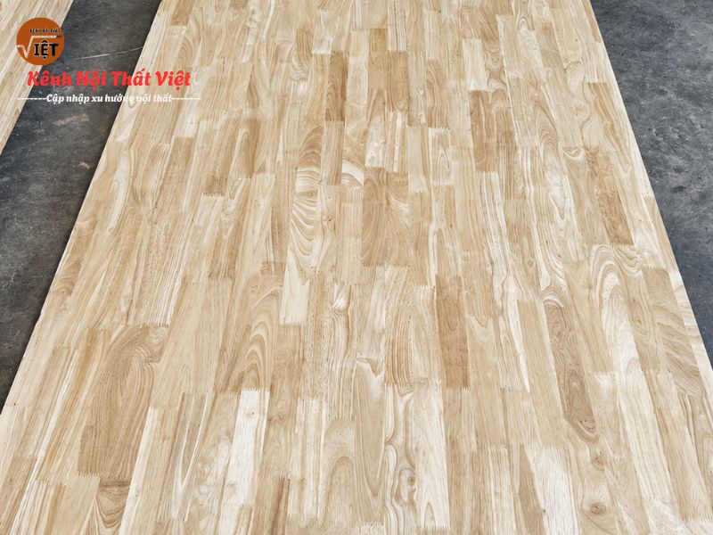 hình ảnh tấm ván gỗ cao su ghép